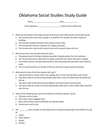 Social Studies Ch 1-5 Review
