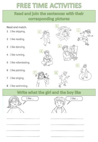 Free Time activities and sports