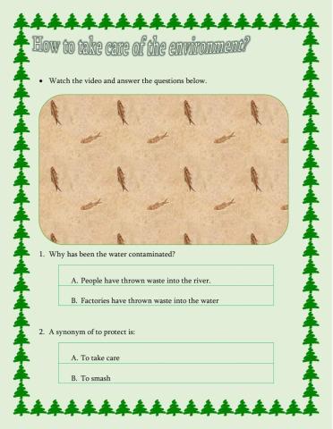 Take care of the environment