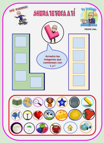 Reconociendo la letra L