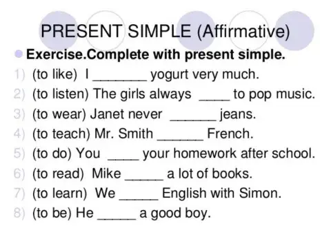 Present simple affirmative