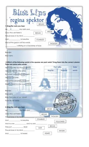 Blue Lips - Regina Spektor - SONG -Past Simple Tense