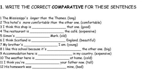 Comparative adjectives