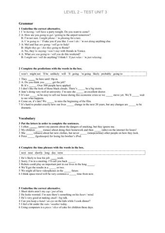 Level 2 - Test Unit 3