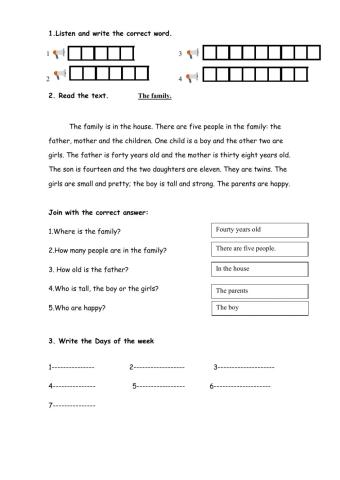 Initial Evaluation Ingles Third gradeB