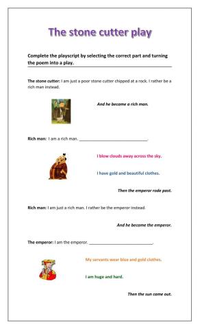 The stone cutter play