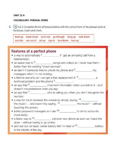 I 8 Unit 12 A Vocabulary