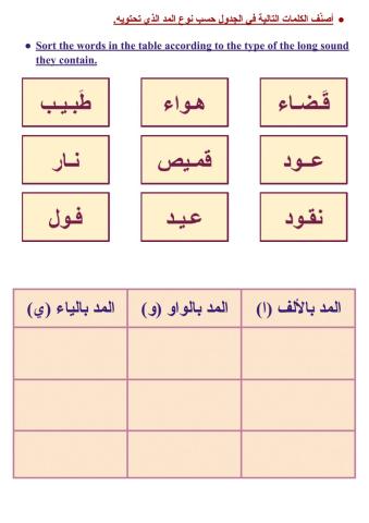 الأصوات الطويلة - المدود - 4