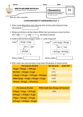 Termokimia Part 1