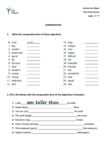 Comparative Adjectives