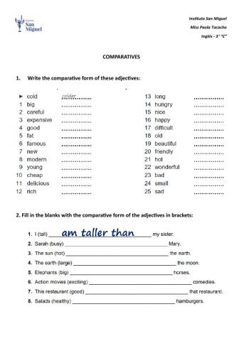 Comparative Adjectives