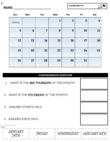 Calendar Day 2- Level 1