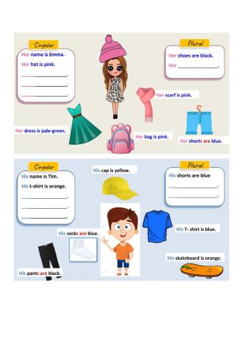 Describing clothes (his-her)