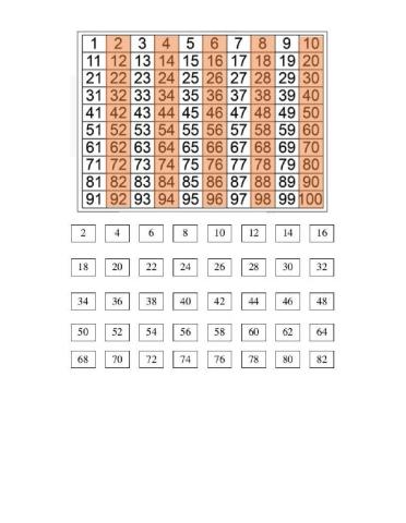 Conteo de 2 en 2, de 5 en 5 y de 10 en 10