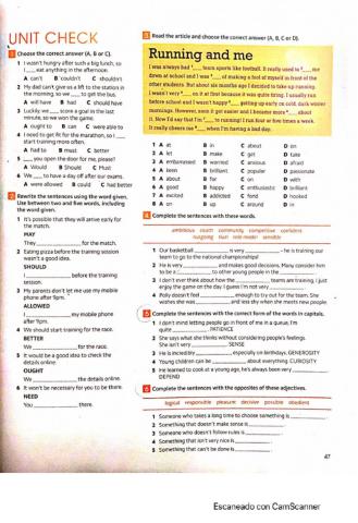 Use of English Unit check WB-page 47