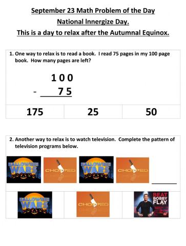 Sept 23 math problem