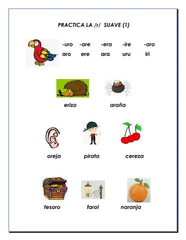 Practica la -r- suave