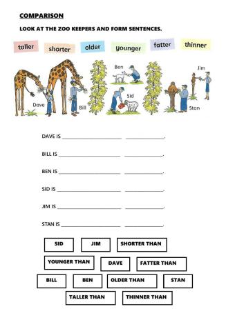 Comparative Adjectives - Animals