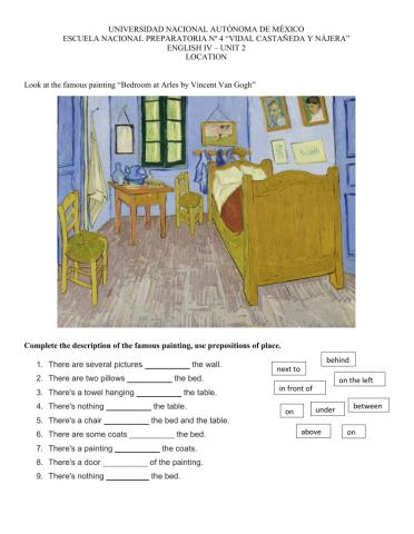 Prepositions of place