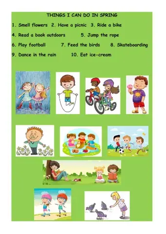 Things I can do in spring