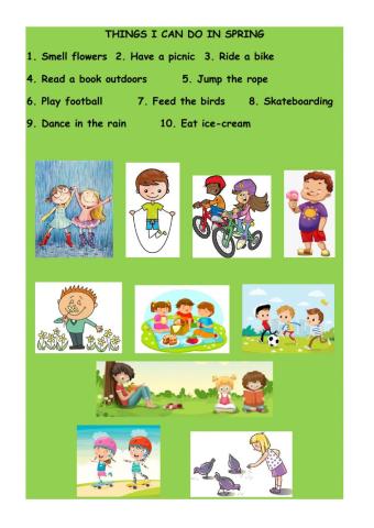 Things I can do in spring