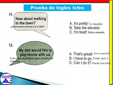 Pruebas Icfes Ingles