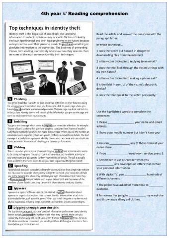 Reading comprehension