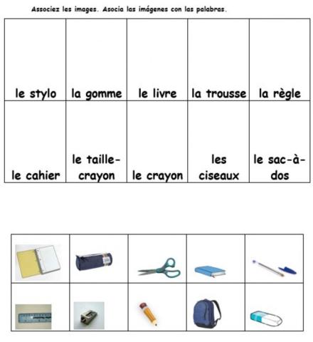 Les fourniture scolaires