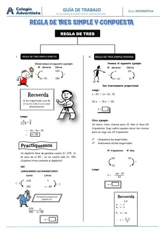 Regla de tres simple y compuesta