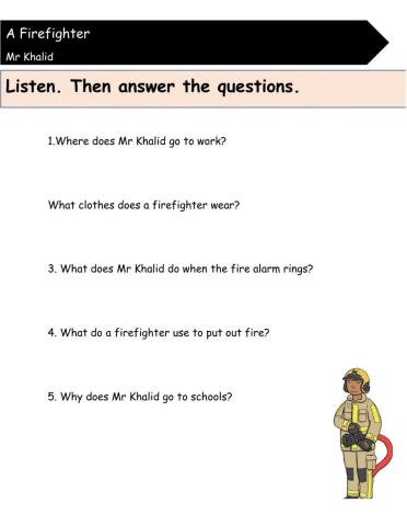 Bts Unit 2 -lesson 10-firefighter