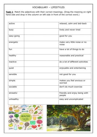 Vocabulary-Lifestyles