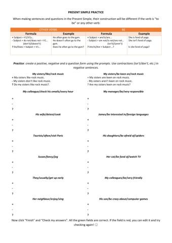 Present Simple Practice