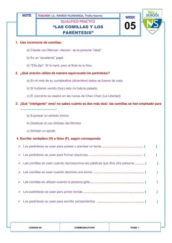 Las comillas y los paréntesis