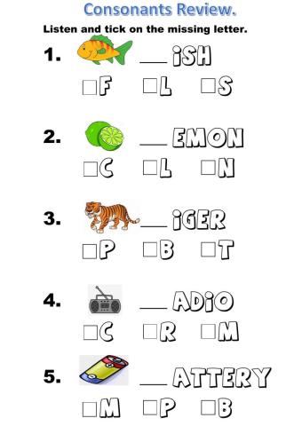 Consonant Review