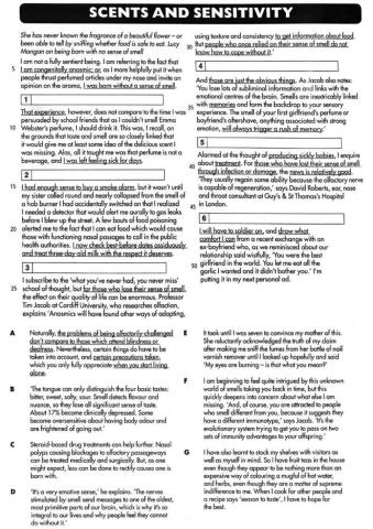 Scents and sensitivity