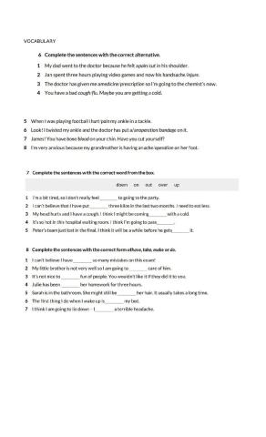 Vocabulary units 5 and 7