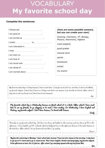 My favorite school day