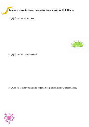 Los seres vivos y las células