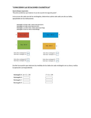 Conociendo las ecuaciones cuadráticas