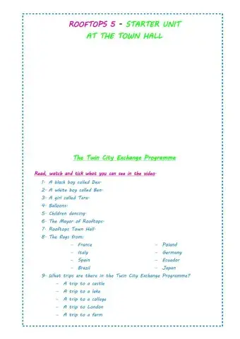 ROOFTOPS 5 - STARTER UNIT - At the Town Hall