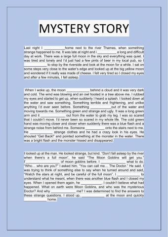 Myetery story-Narrative tenses