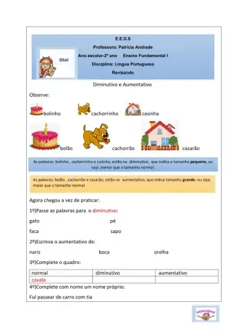 Diminutivo e Aumentativo