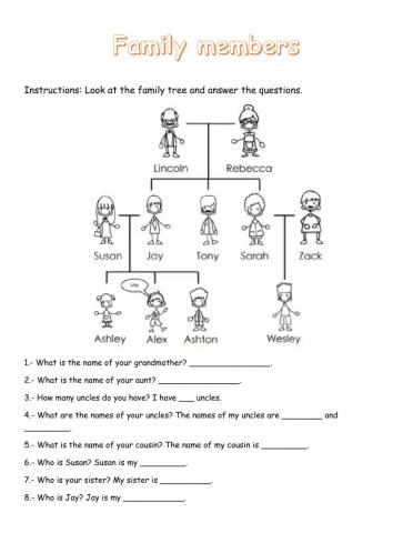Family members - Questions