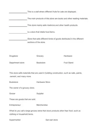 Grade 4 - TLE Business Opp