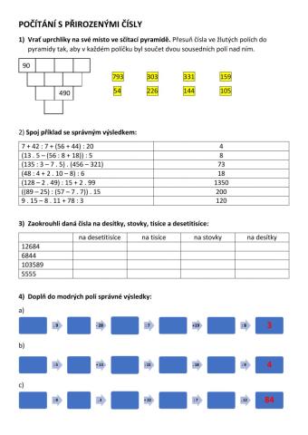 Počítání s přirozenými čísly