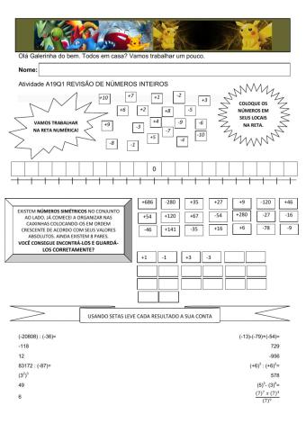 Revisão de números inteiros