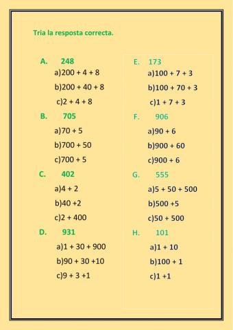 Tria la resposta correcta.