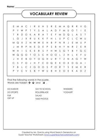 Review new tiger3 word search