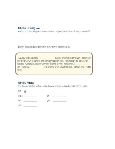 Phrasal verbs Listening activity