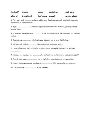 The wife's story vocabulary test